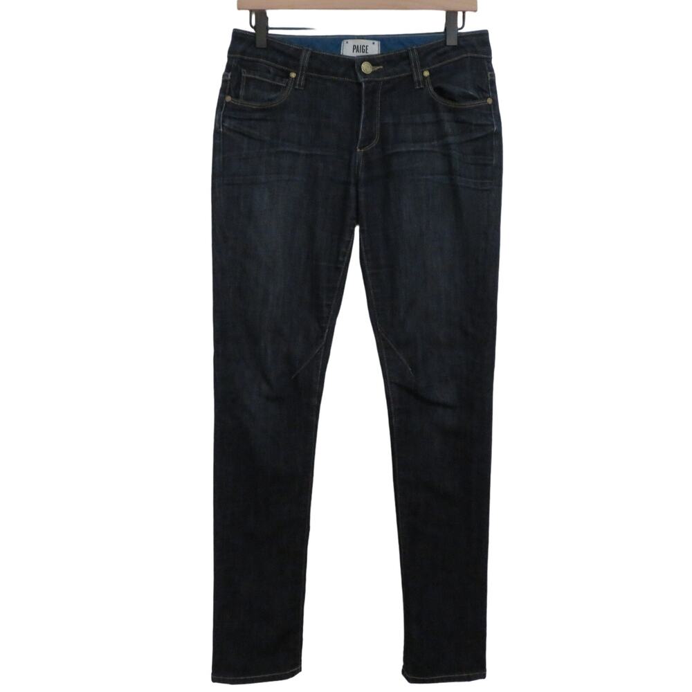 Paige Women Sz 25 Dark Wash Troy Boy Jeans Skinny Cut Denim Jeans